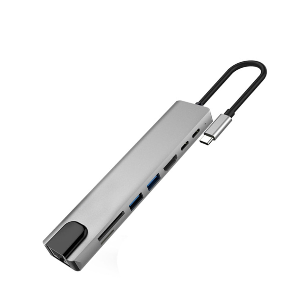 Usb C Hub Type C Til Multi Usb 3.0 Hdmi Vga Rj45 Sd Kortleser Til Macbook Pro Adapter Usb -C 3.0 Splitter Havn Usb-C Hub